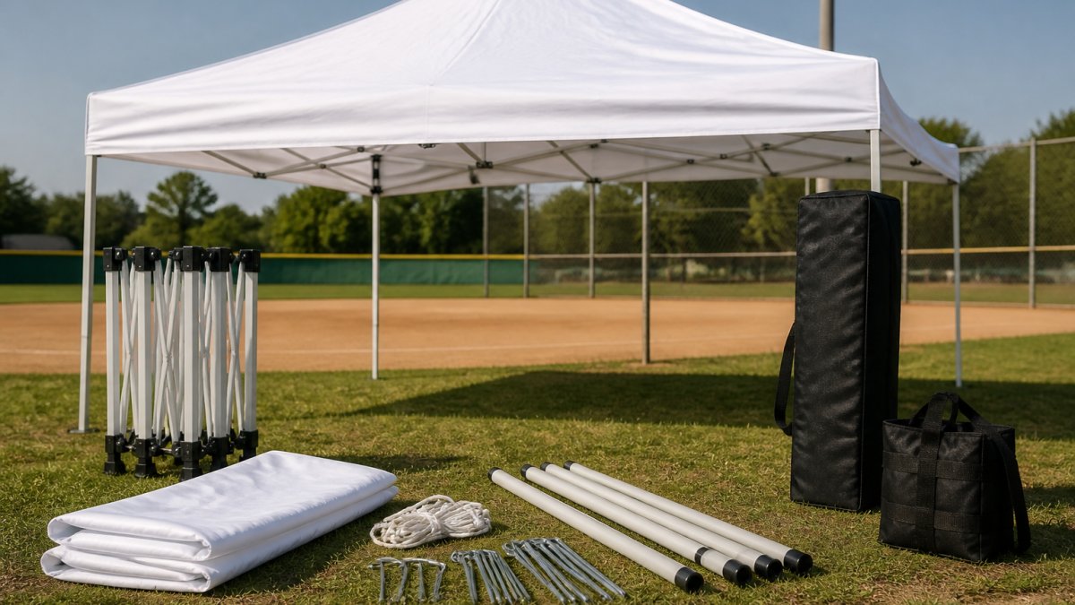 What canopy features matter most for weekend baseball tournaments?