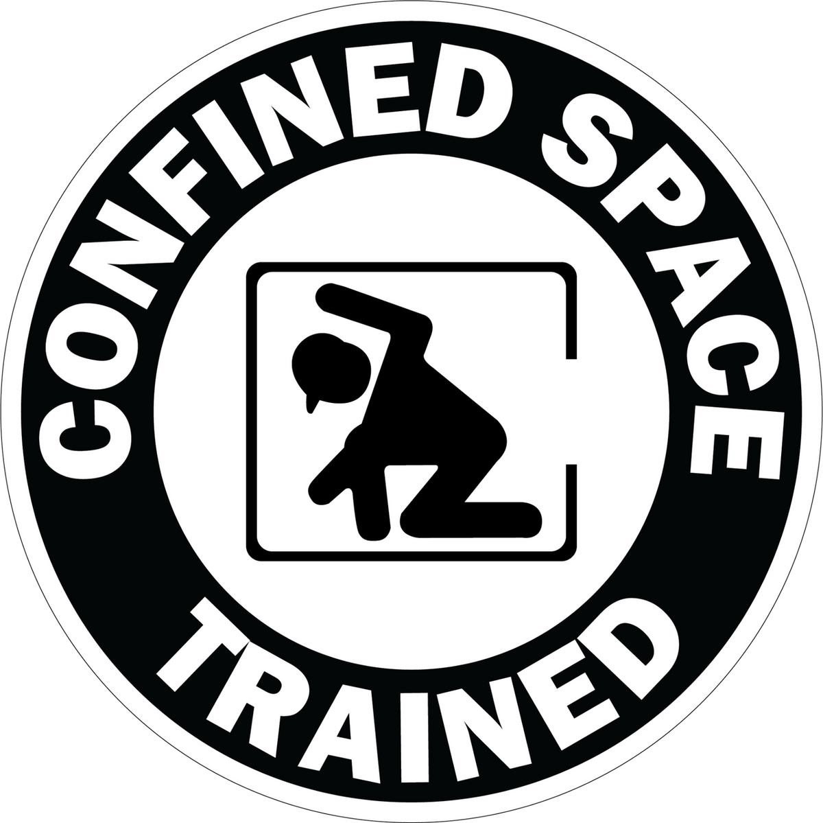 Confined Space Hard Hat Decal