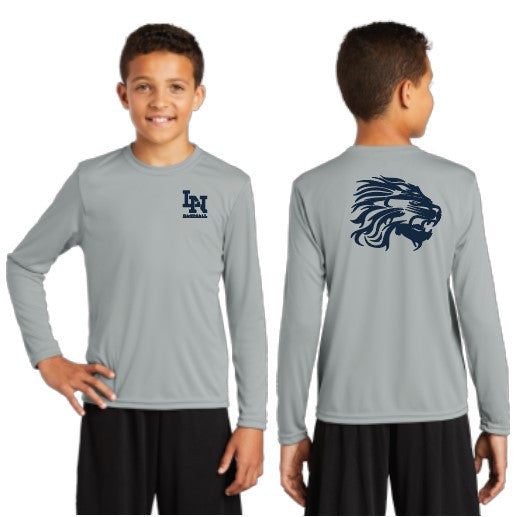 Lake Nona Baseball Youth Long Sleeve Polyester Tshirt