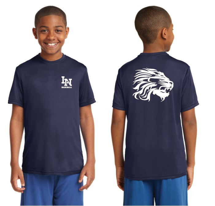 Lake Nona Baseball Navy Youth Polyester T-shirt