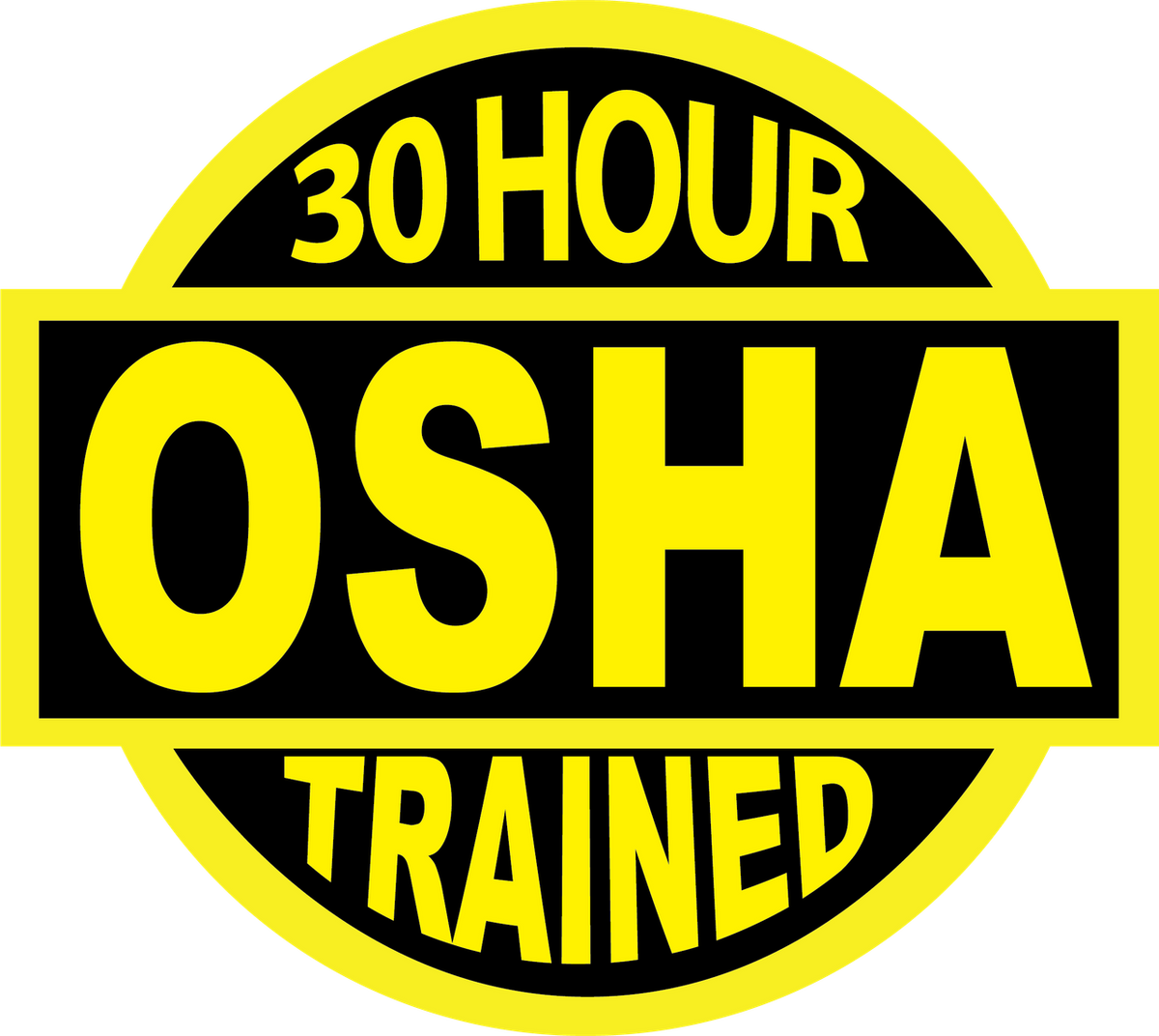 30 Hour OSHA Hard Hat Decal