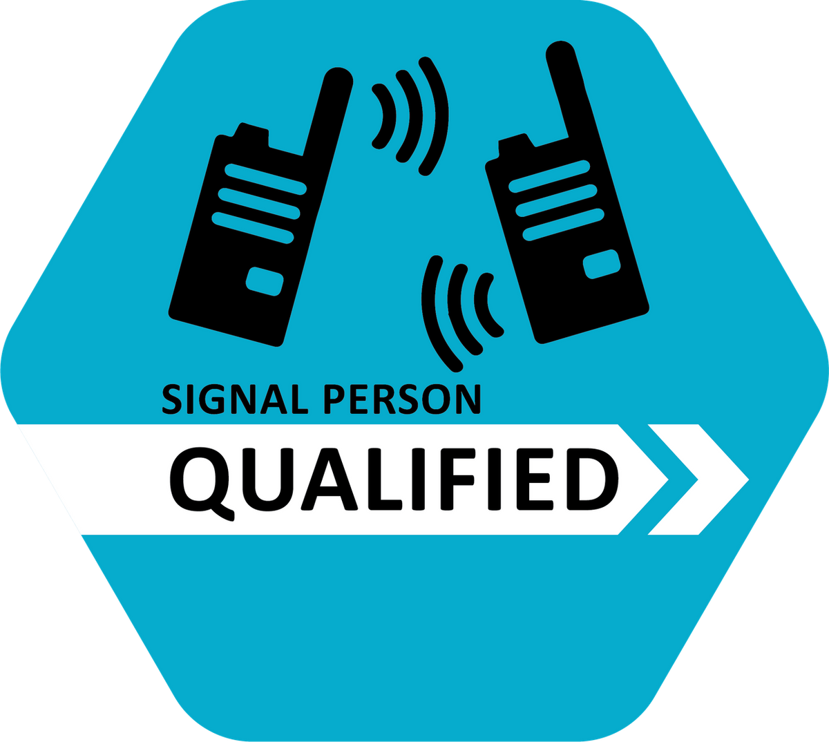 Signal Person Qualified Hard Hat Decal