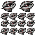 Logo sheet size is 12"X12" actual size of logo decals varies depending on the logo dimensions. All logo decals are contour cut for easy removal from the sheet and can be used for outdoor or indoor application