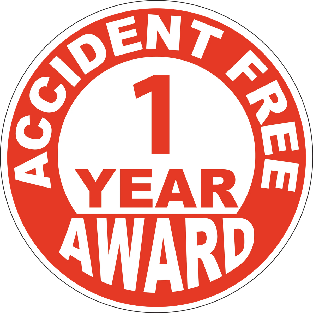 Accident Free 1 Yr Hard Hat Decal