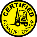 Certified Forklift Driver Hard Hat Decal