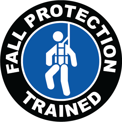 Fall Protection 2" Hard Hat Decal