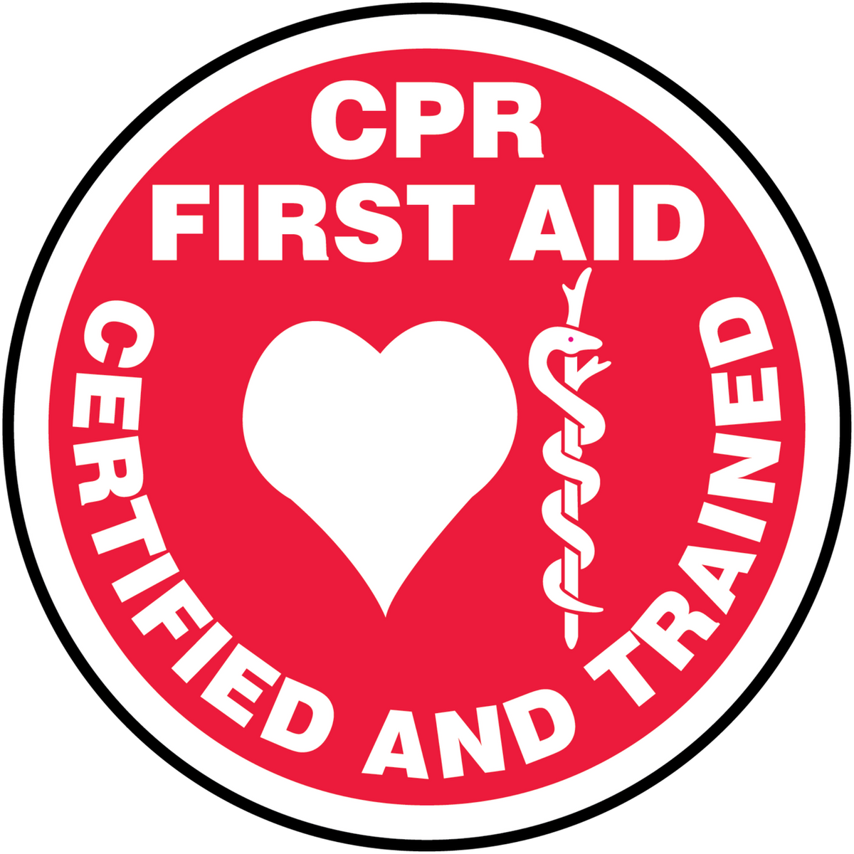 Certified CPR 2" Hard Hat Decal
