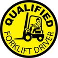Qualified Forklift Driver 2" Hard Hat Decal