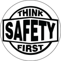 Think Safety First  2" Hard Hat Decal