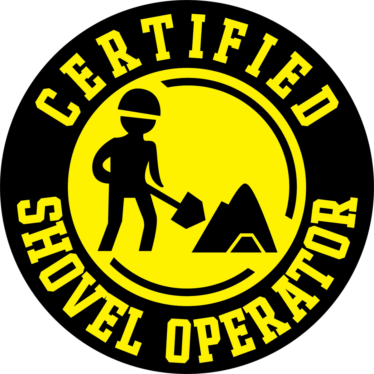 Shovel Operator 2" Hard Hat Decal