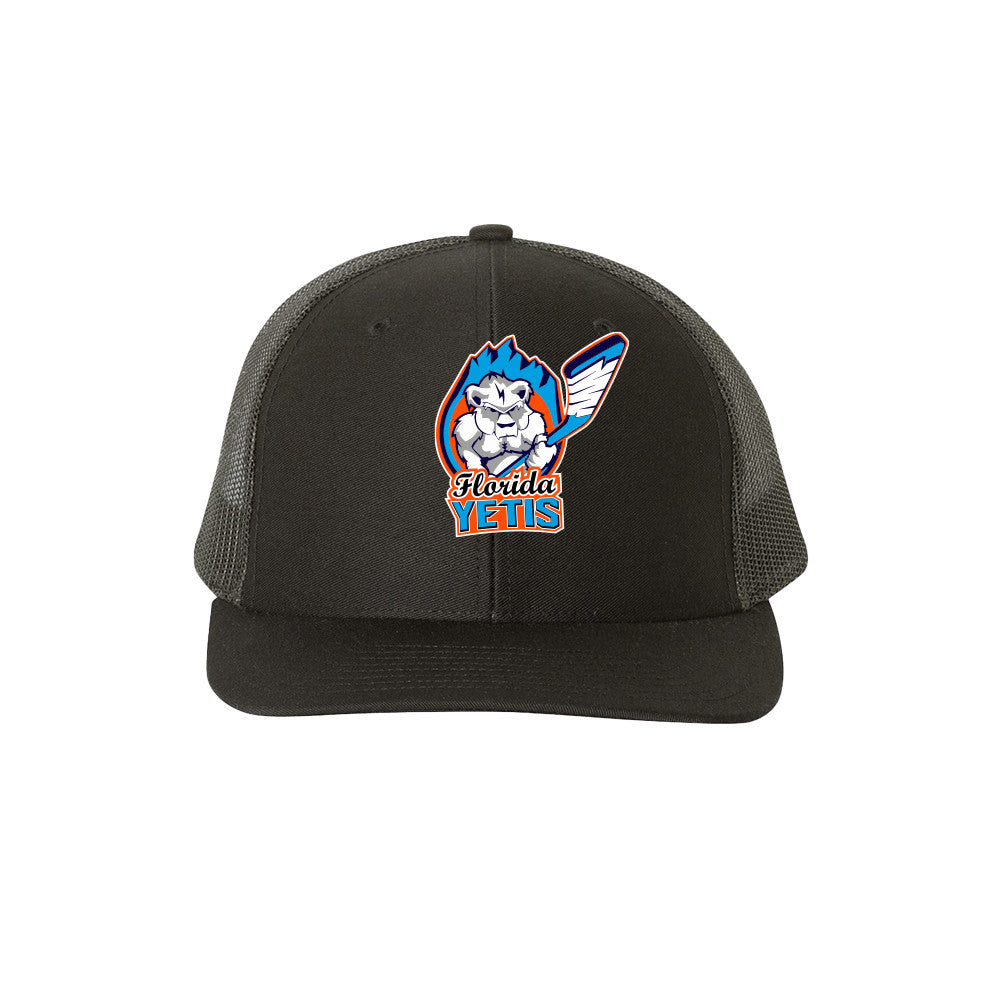 Snap Back Trucker Style Black Hat